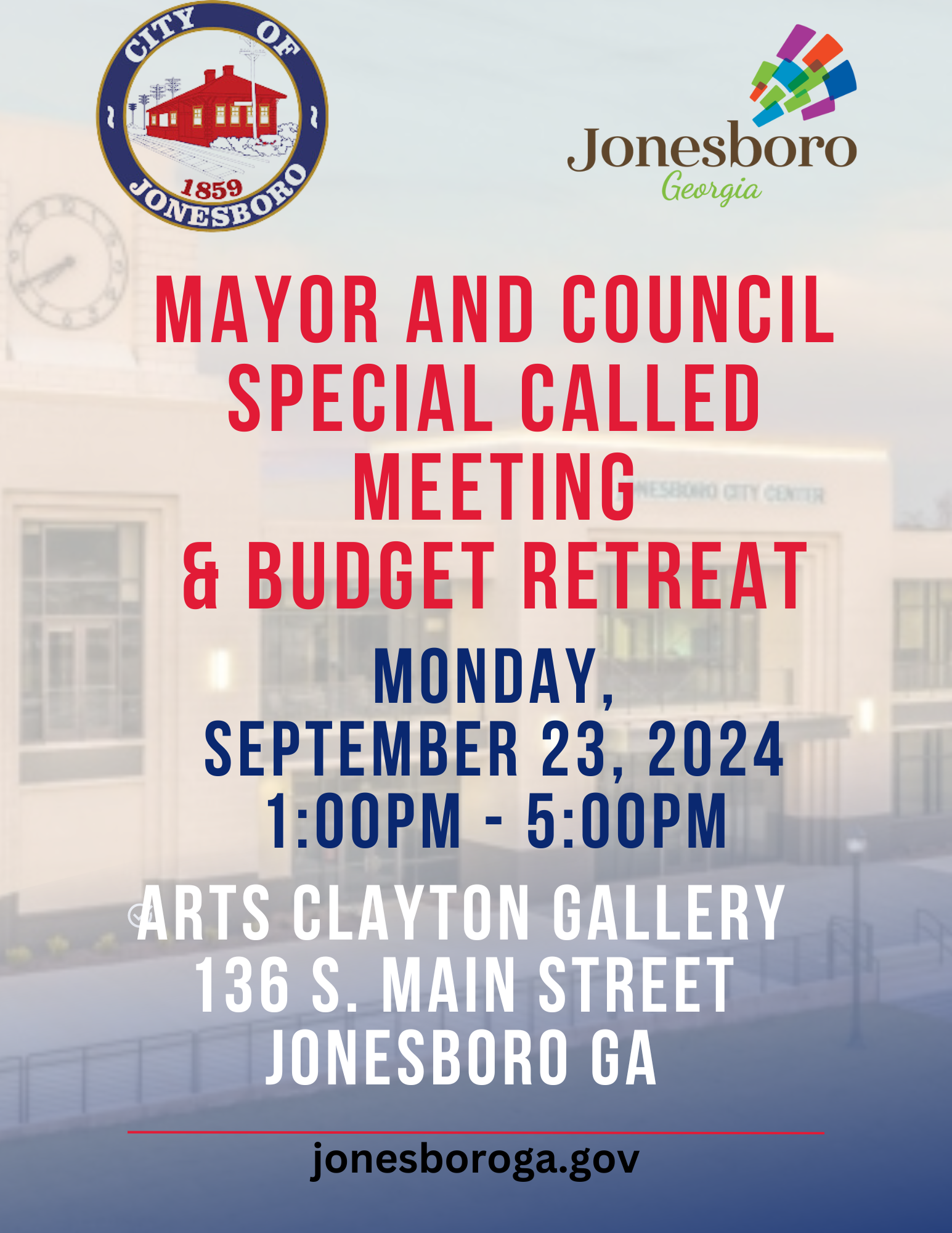 Mayor and Council. Special Called Meeting and Budget Retreat